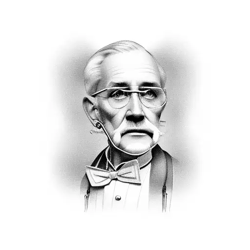 grandfather memorial  tattoo design idea