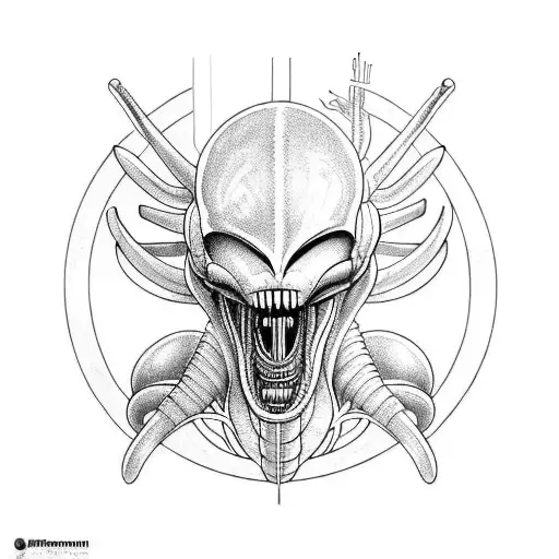 xenomorph tattoo design idea