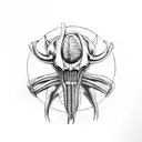 xenomorph tattoo design idea