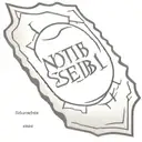 Latin words Non Sibi Sed Suis carved into stone shield tattoo design idea