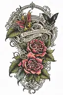 Ecclesiastes 3:4 verse surrounded by dancing, laughing, weeping, mourning tattoo design idea
