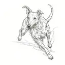 greyhound running tattoo design idea