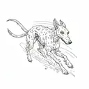 greyhound running tattoo design idea