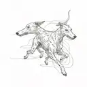 greyhound running tattoo design idea