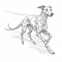 greyhound running tattoo design idea