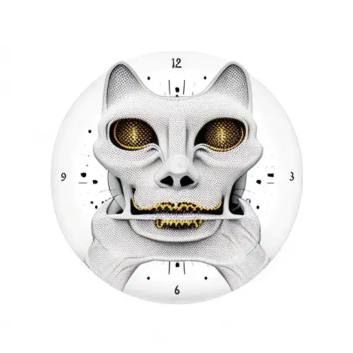 Cover. No skulls, no faces, no death topics. Inspired by Clock by Dali, cat, crazy polka topics, cars tattoo design idea