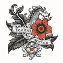 Representing Portsmouth, Ohio post stamp tattoo design idea