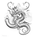 Chinese dragon and Albanian eagle tattoo design idea