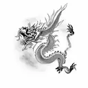 Chinese dragon and Albanian eagle tattoo design idea