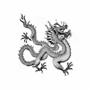 Chinese dragon and Albanian eagle tattoo design idea