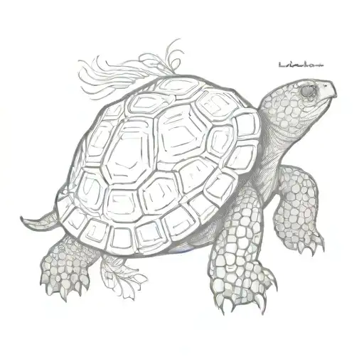 tortoise tattoo design idea