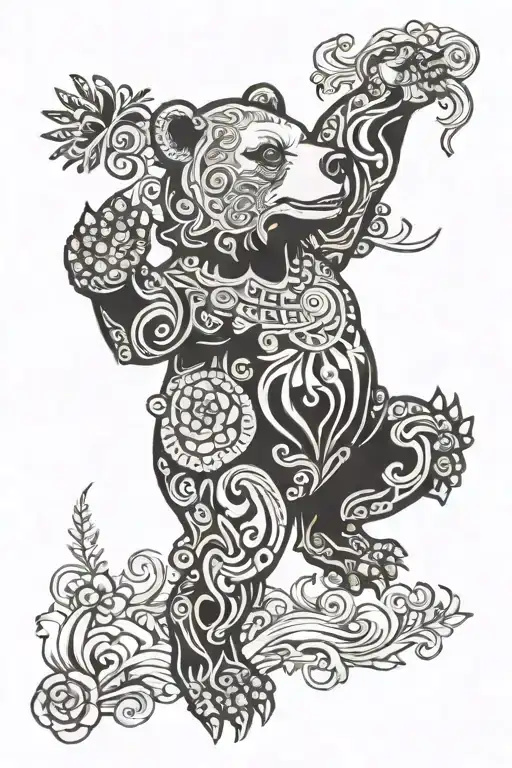   greatful dead dancing bear  tattoo design idea