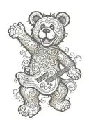   grateful Dead dancing bear  tattoo design idea