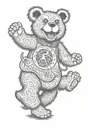   grateful Dead dancing bear  tattoo design idea