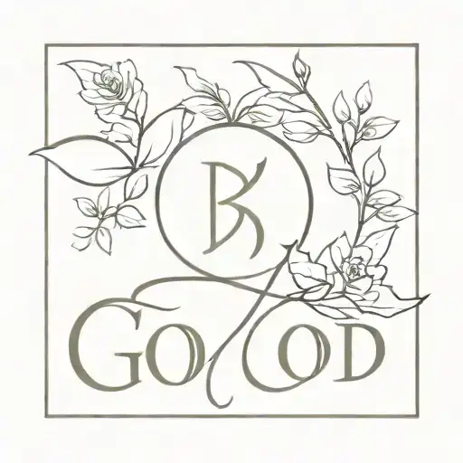 blessed by god tattoo design idea