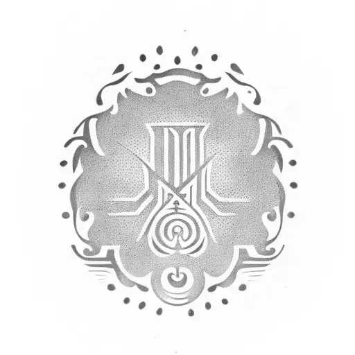 thumb print with the  initials PR tattoo design idea