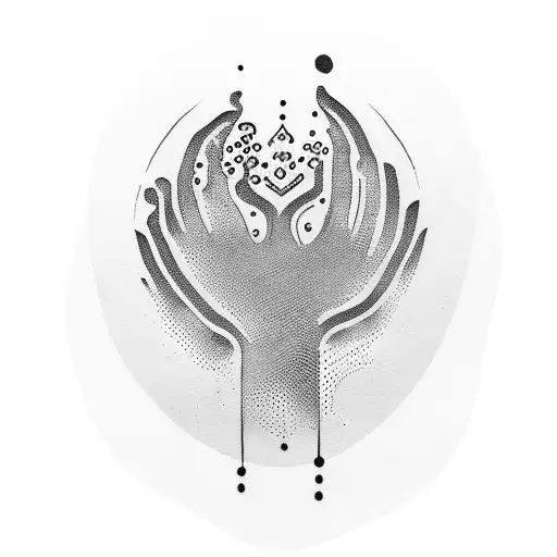 thumb print with the  initials PR tattoo design idea