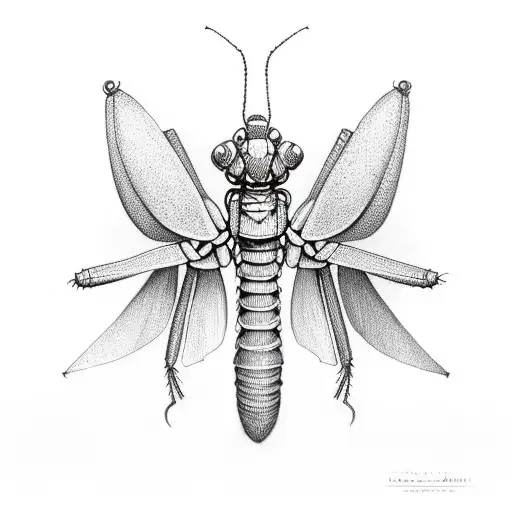 mantis  tattoo design idea