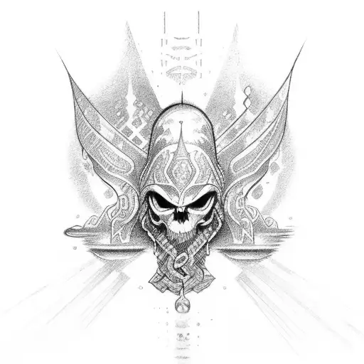 aqurius enki god tattoo design idea