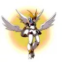 angemon from tv show "digimon" tattoo design idea