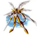 angemon from tv show "digimon" tattoo design idea