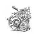 car mechanic  tattoo design idea