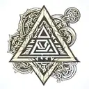 valknut symbol tattoo design idea