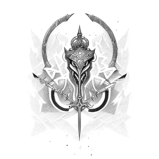 3 swords tattoo design idea