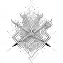 3 swords tattoo design idea