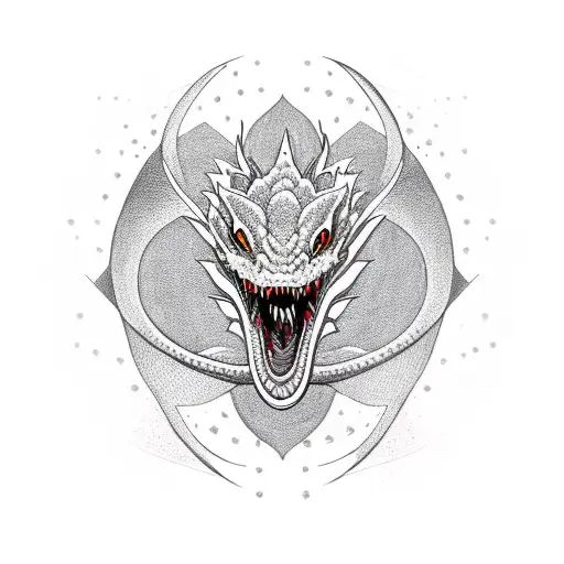 Ouroboros dragon tattoo design idea