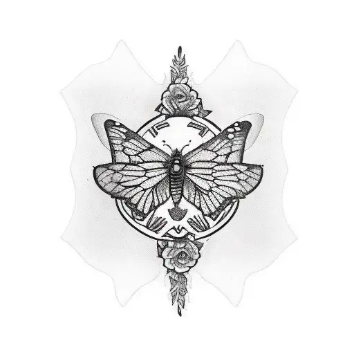 sleeve with flowers, monarch butterfly, cardinal tattoo design idea