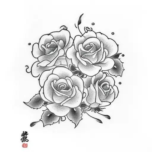 Nobara roses tattoo design idea