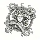 medusa tarot card tattoo design idea
