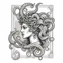 medusa tarot card tattoo design idea