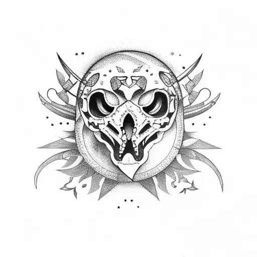 moon with scorpio  tattoo design idea