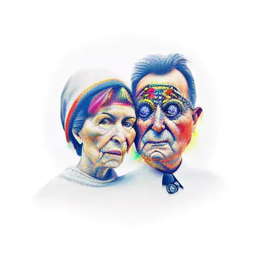 papa y mama tattoo design idea