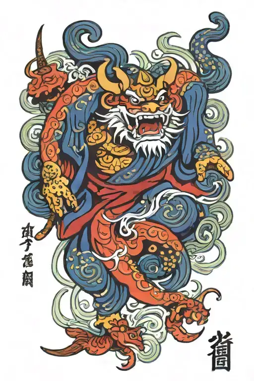 nyami nyami nyami river god tattoo design idea