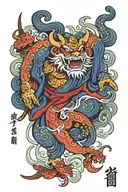 nyami nyami nyami river god tattoo design idea