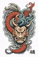 nyami nyami nyami river god tattoo design idea