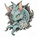 nyami nyami tattoo design idea