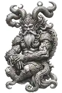 nyami nyami nyami river god tattoo design idea
