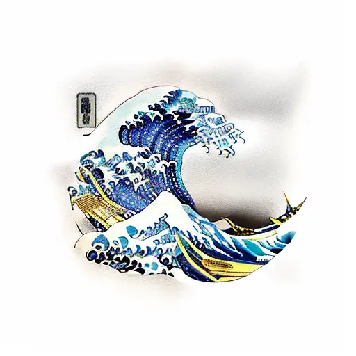 Great Wave of Kanagawa tattoo design idea