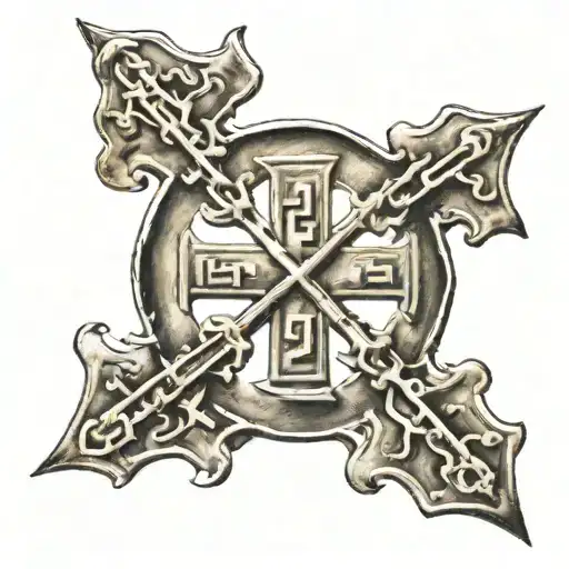 jerusalem cross tattoo design idea