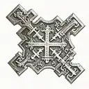 jerusalem cross tattoo design idea