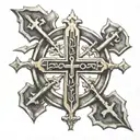 jerusalem cross tattoo design idea