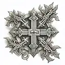 jerusalem cross tattoo design idea