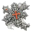 jerusalem cross tattoo design idea