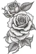 rose that grew from concrete tattoo design idea