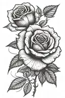 rose that grew from concrete tattoo design idea