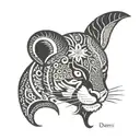 damru with basuri tattoo design idea